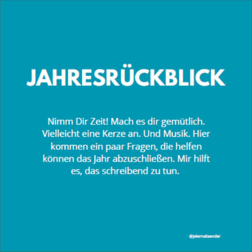 Jele Mailänder Jahresrückblick